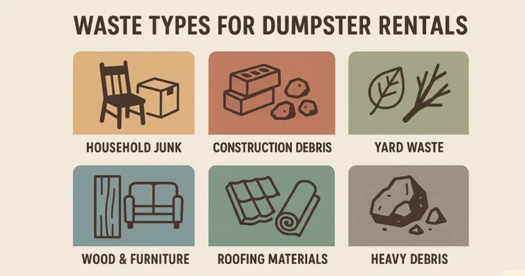 waste types dumpster rental services
