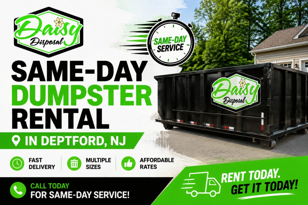 Same-Day Dumpster Rental in Deptford, NJ